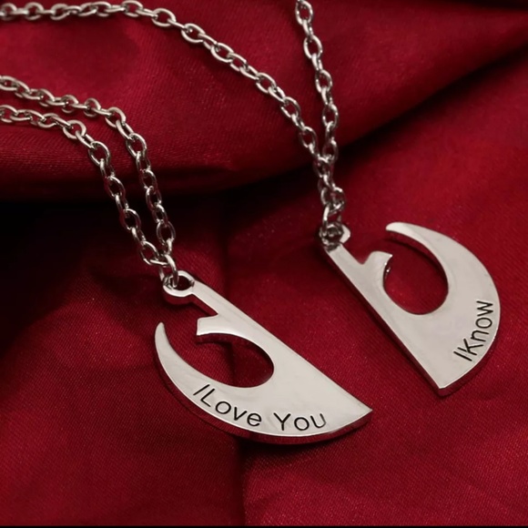 I Love You I Know Star Wars Rebel Necklace Set - Picture 2 of 4